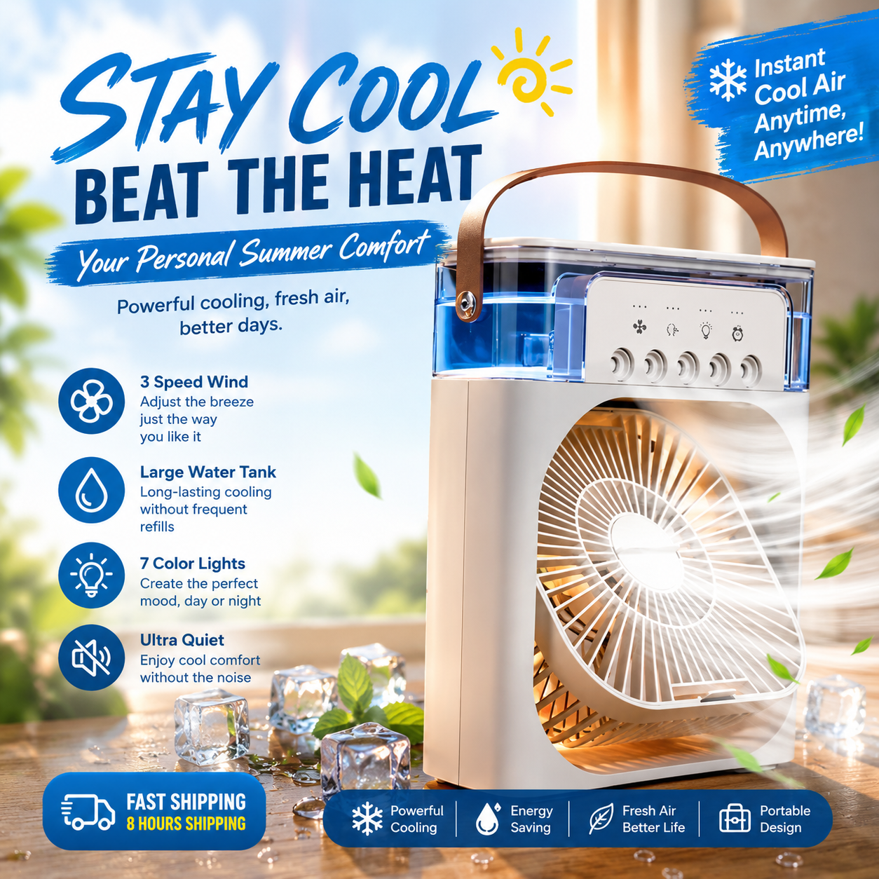 PORTABLE HUMIDIFYING FAN – COOL, REFRESH, AND RELAX ANYTIME