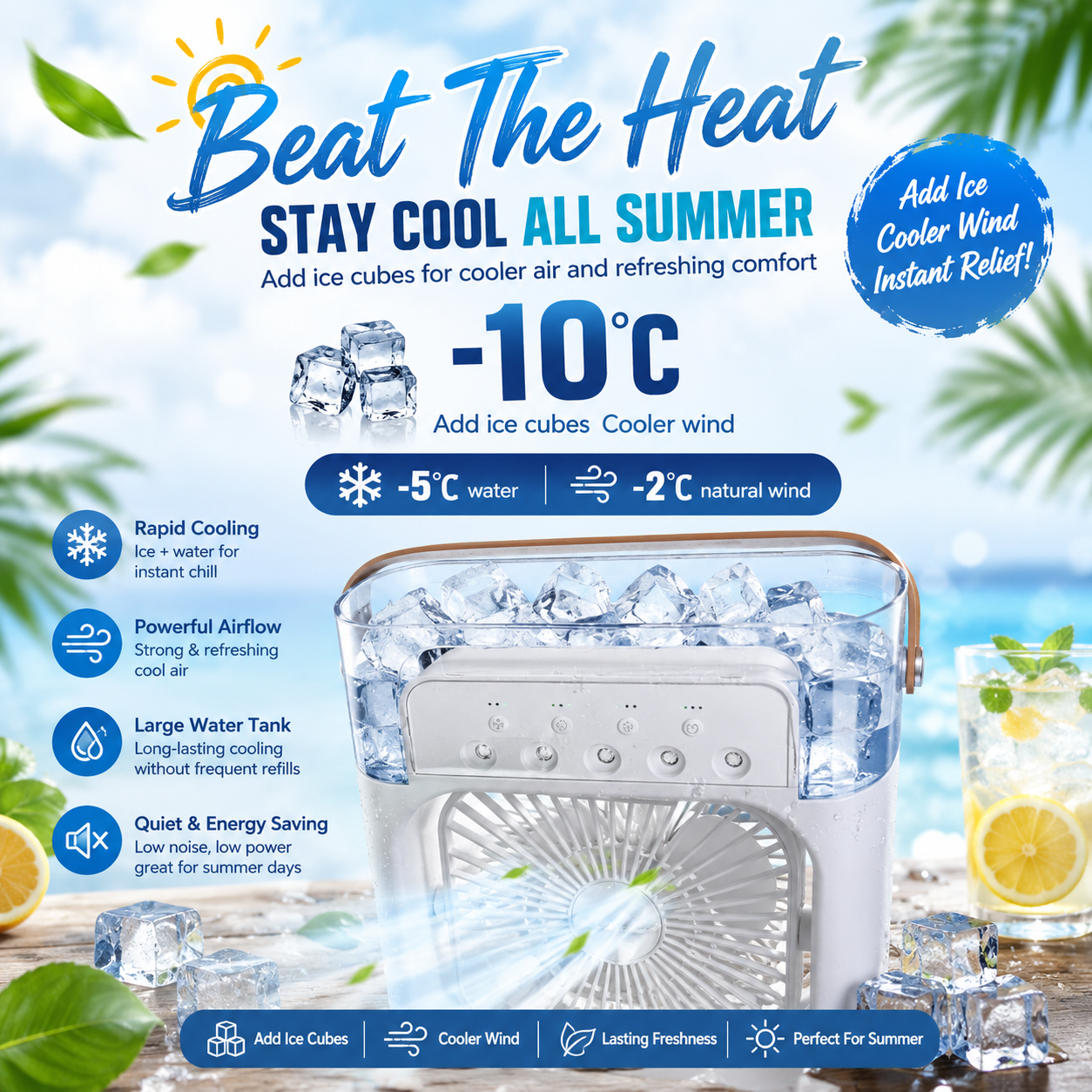 PORTABLE HUMIDIFYING FAN – COOL, REFRESH, AND RELAX ANYTIME